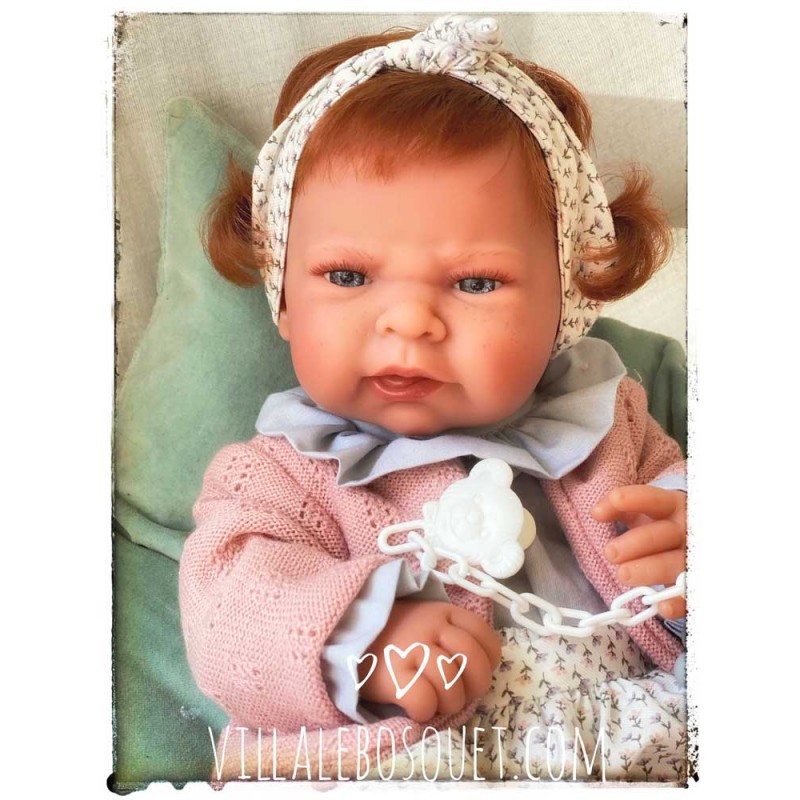 Taille 1 42CM Poupée Bebe Reborn réaliste en vinyle pour bébé fille, jouet  doux de 42 cm